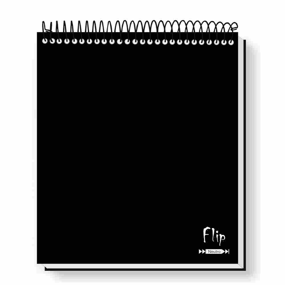 CADERNO 10X1 FLIP PRETO